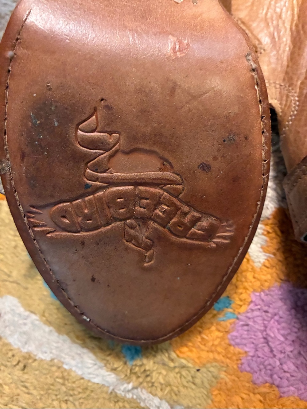 Women’s Tan Leather Buckle Slide Heeled Sandals - Picture 8 of 12